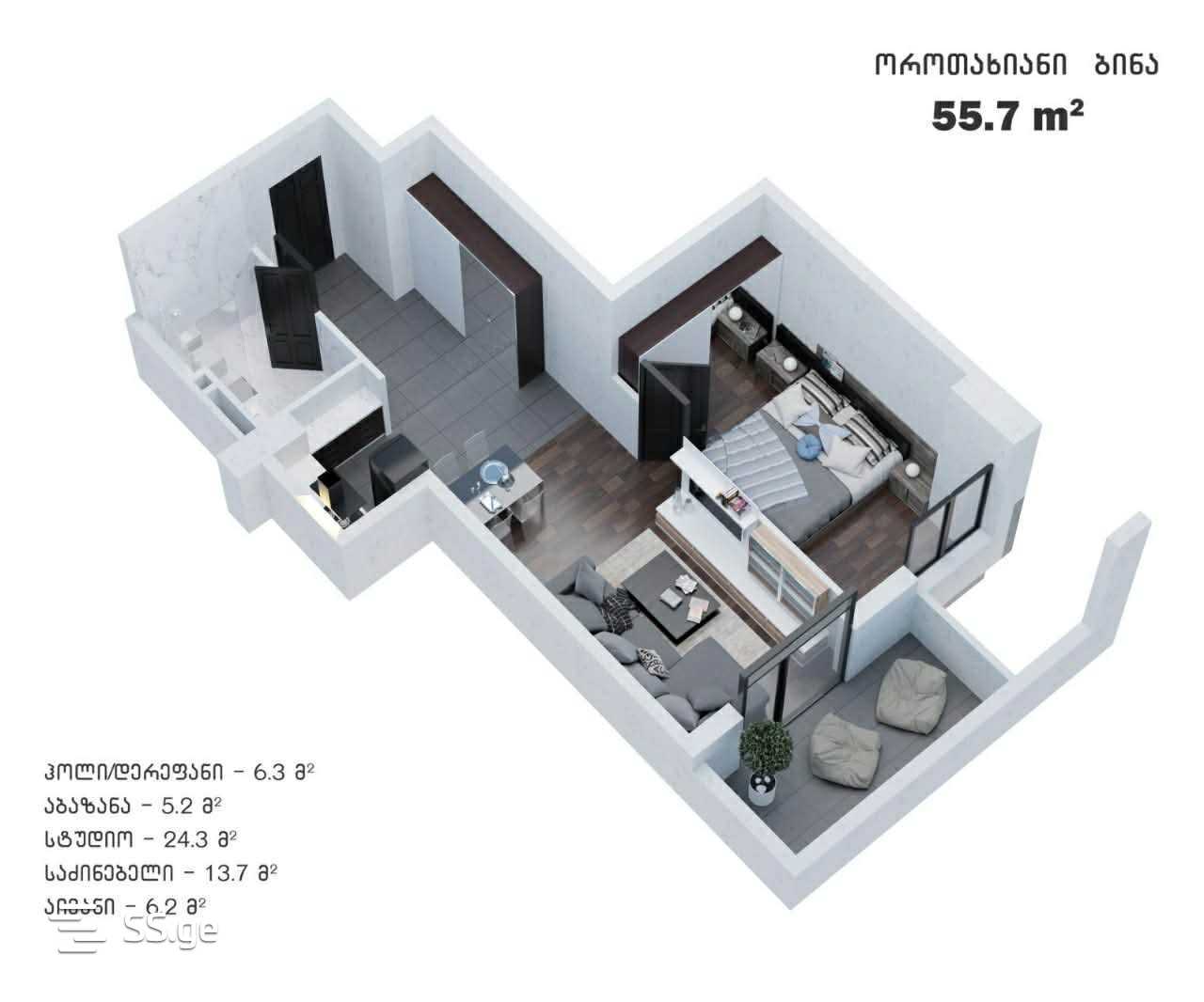 parnavaz mepe avenue 34 - 2 rooms