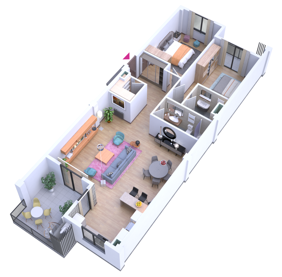 Kvatchadze st. 19 - 3 rooms