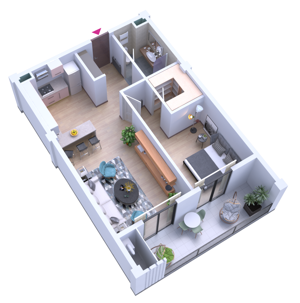 Kvatchadze st. 19 - 2 rooms