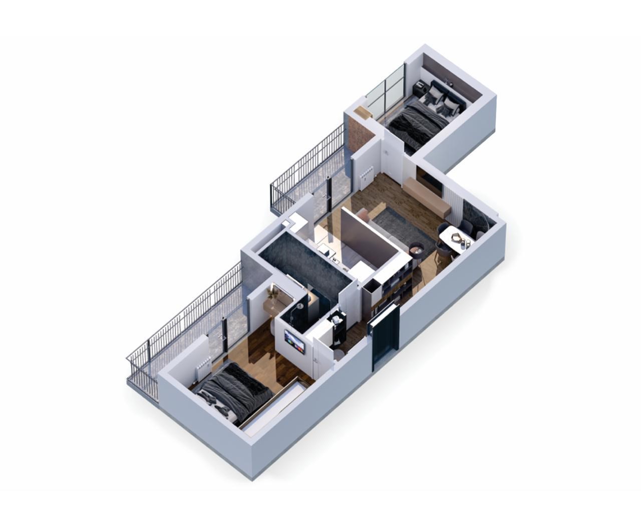 J. Shartava st. 27 - 3 rooms