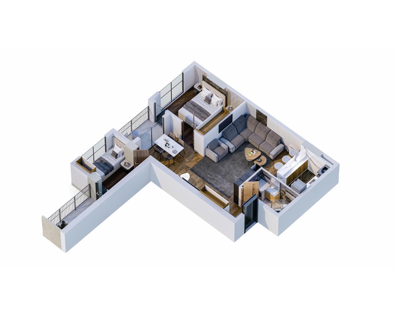 J. Shartava st. 27 - 3 rooms