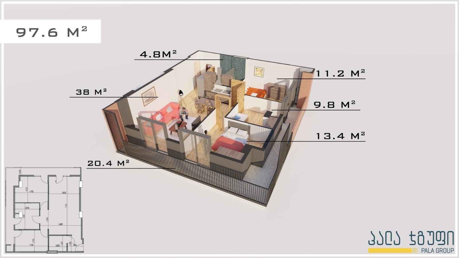 cnorisckhali - 4 rooms