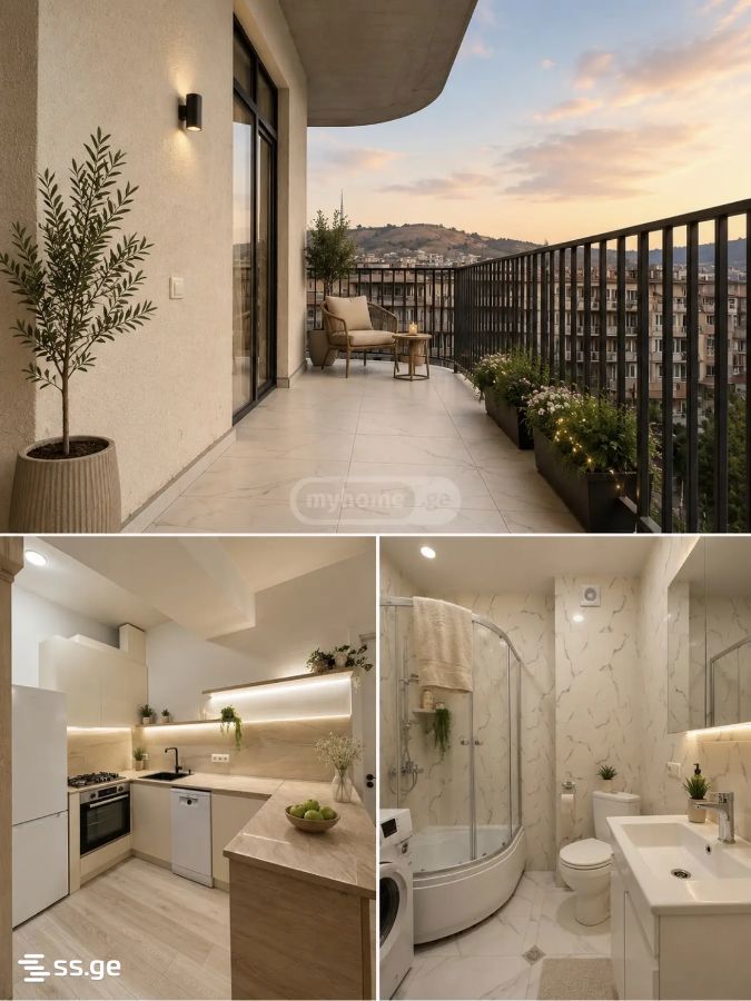 guramishvili ave (Sanzona) - 3 rooms