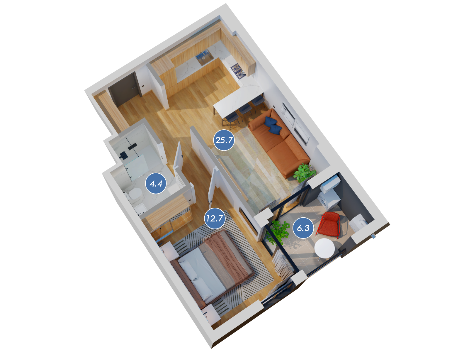 Marshal Archil Gelovani Ave. 4 - 2 rooms