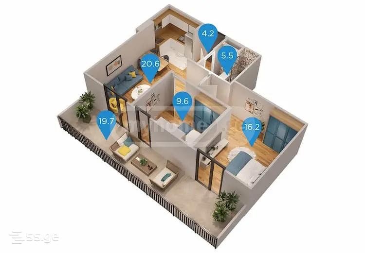 Gobronidze st. 5 - 3 rooms