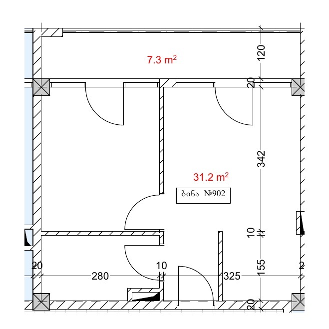 104,106 - 2 rooms