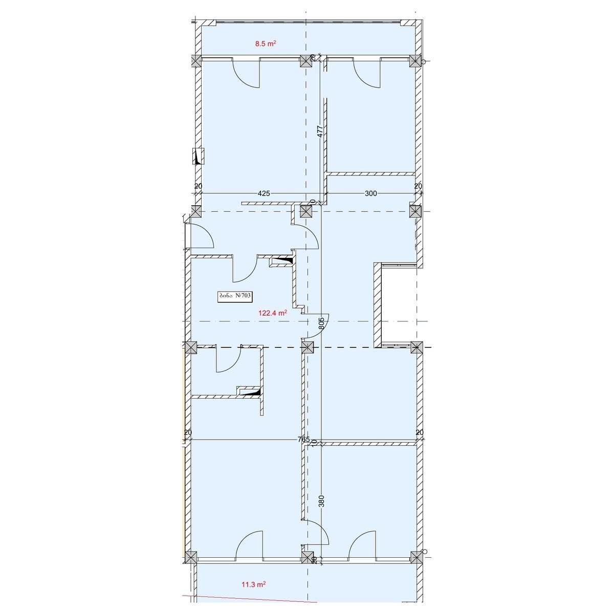104,106 - 3 rooms