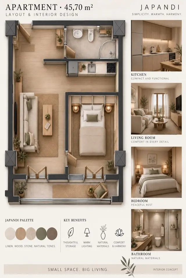 65 - 2 rooms