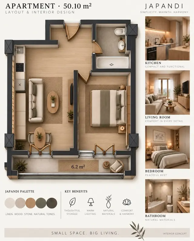 65 - 2 rooms