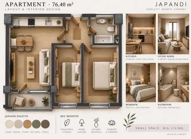 65 - 3 rooms