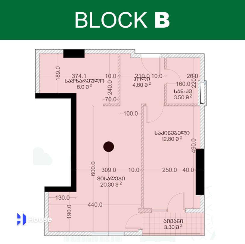 ჯავახიშვილის ქ. 61ბ - 3 rooms