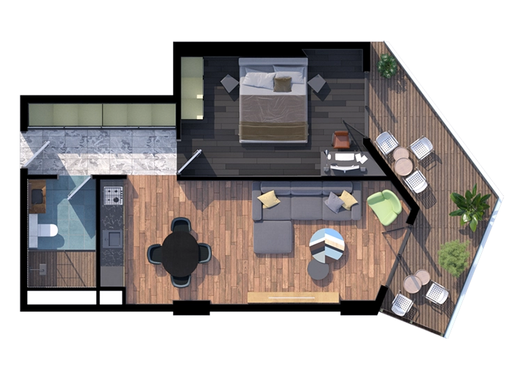 universiteti st. 60 - 2 rooms