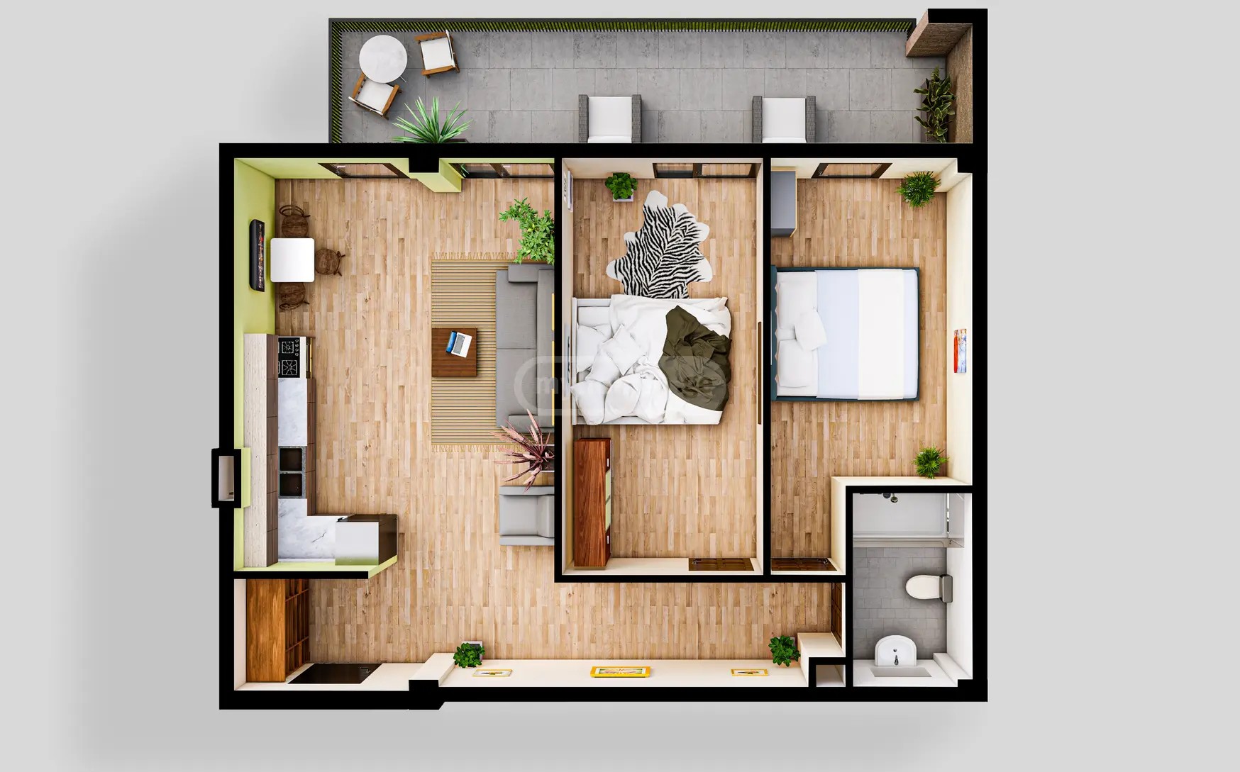 კამანის ქ.  - 3 rooms