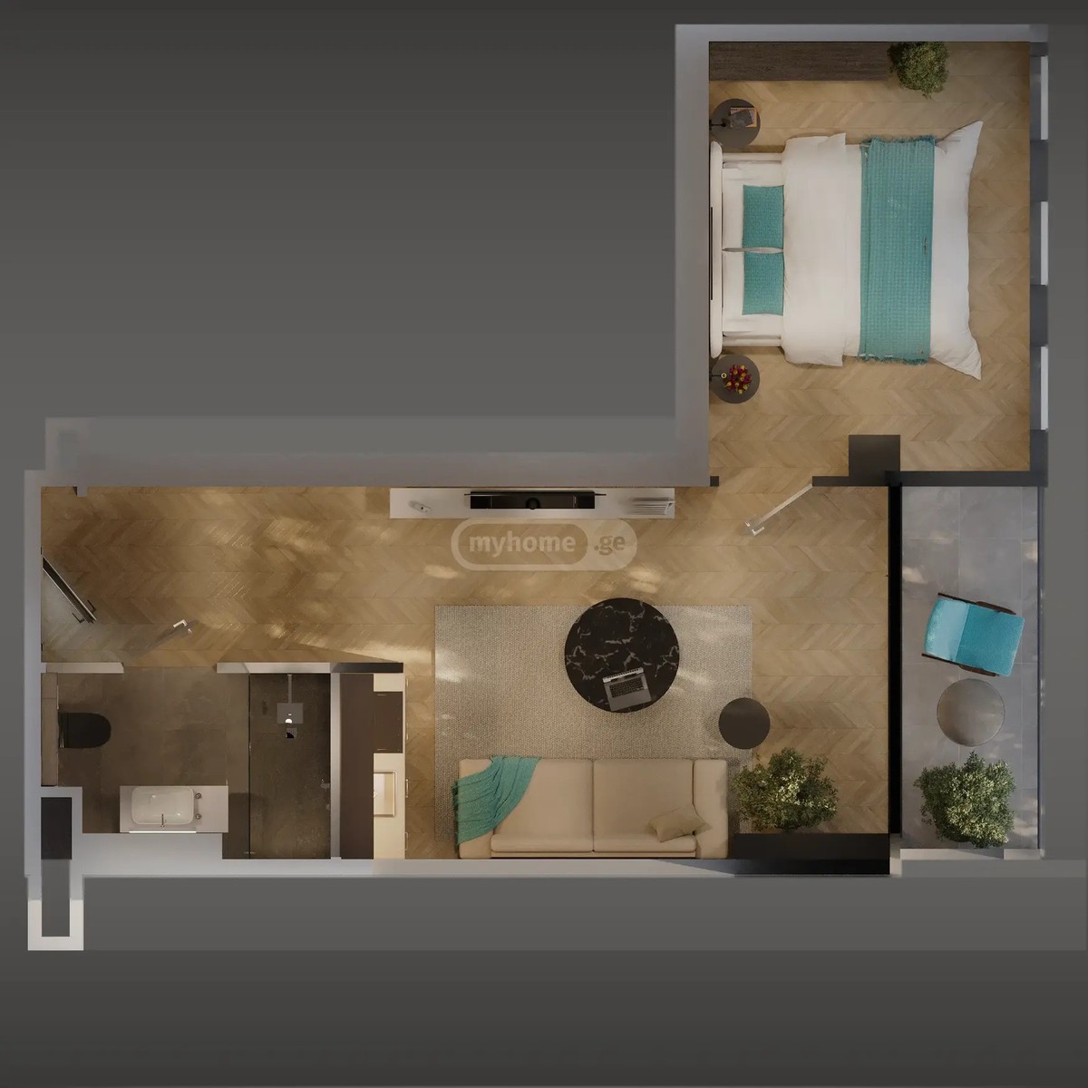 ადლიის ქ. 59 - 2 rooms