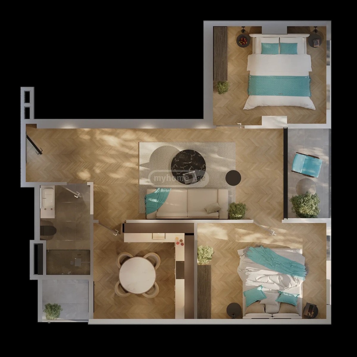 ადლიის ქ. 59 - 3 rooms