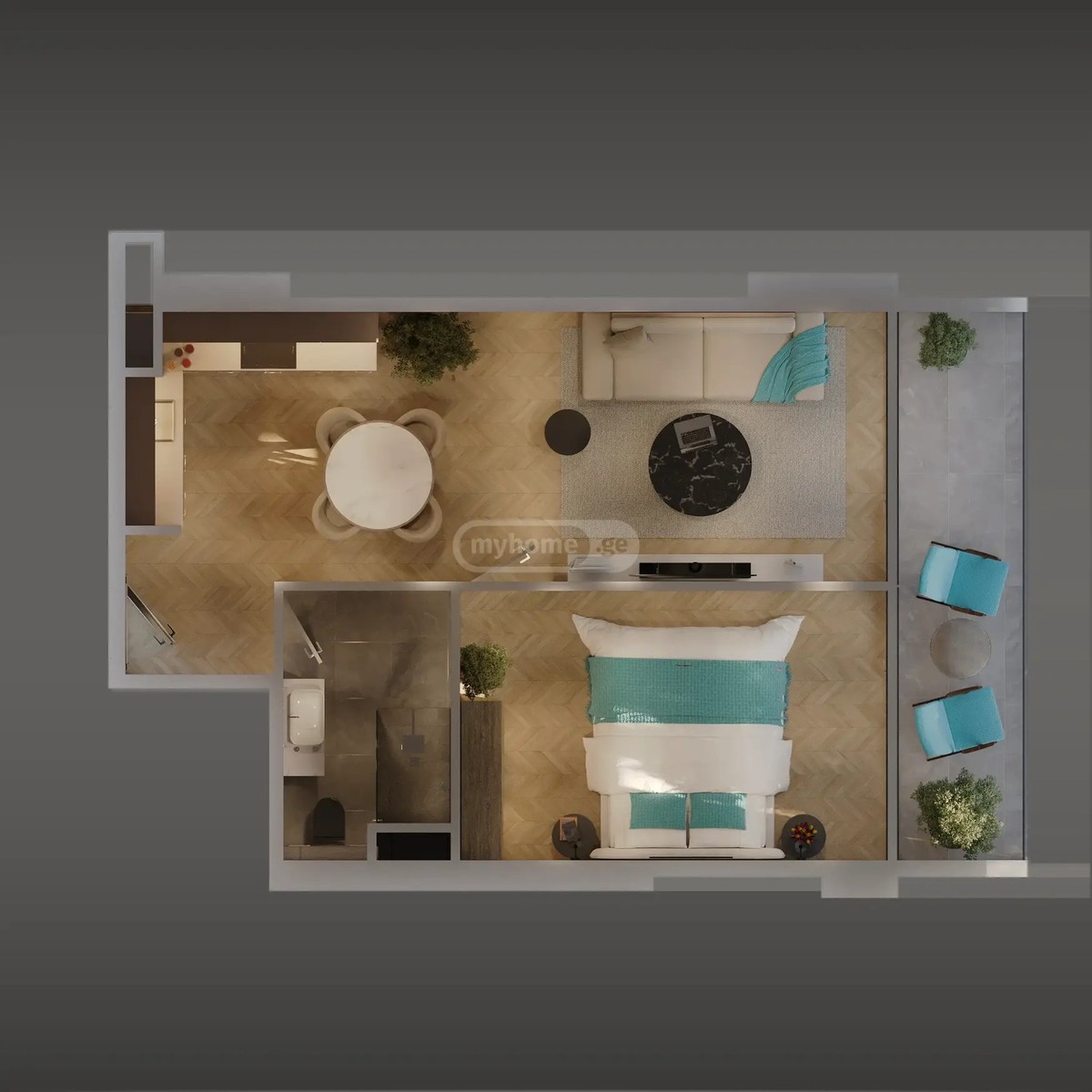 ადლიის ქ. 59 - 2 rooms