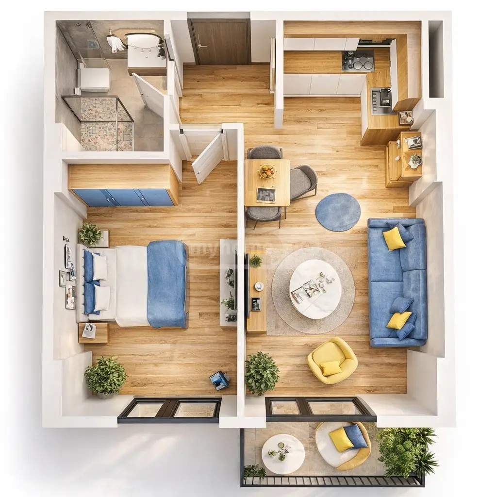 მექანიზაციის ქ. 1 - 2 rooms