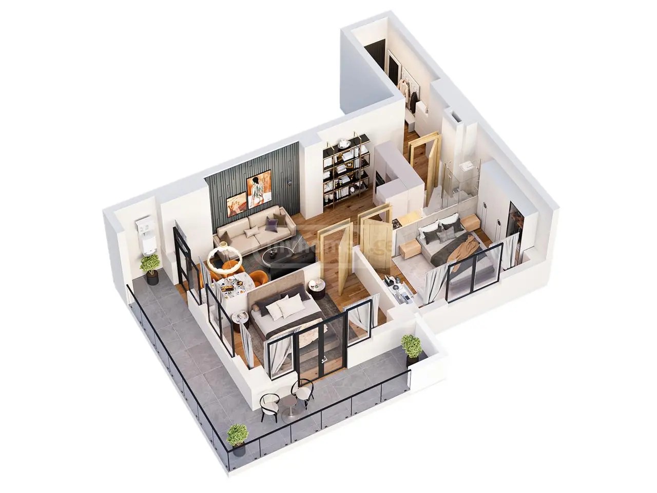 ბაგრატიონი ვ. ქუჩა  - 3 rooms