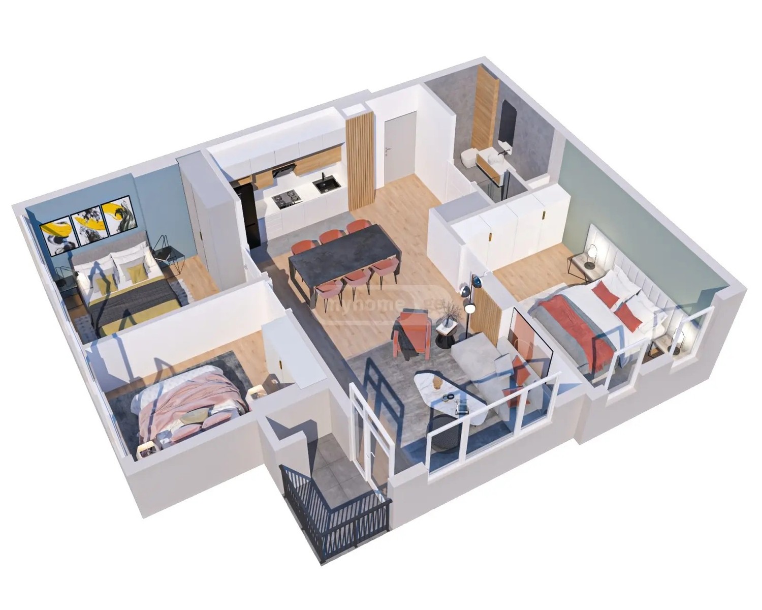 დემეტრე თავდადებულის ქუჩა  - 4 rooms
