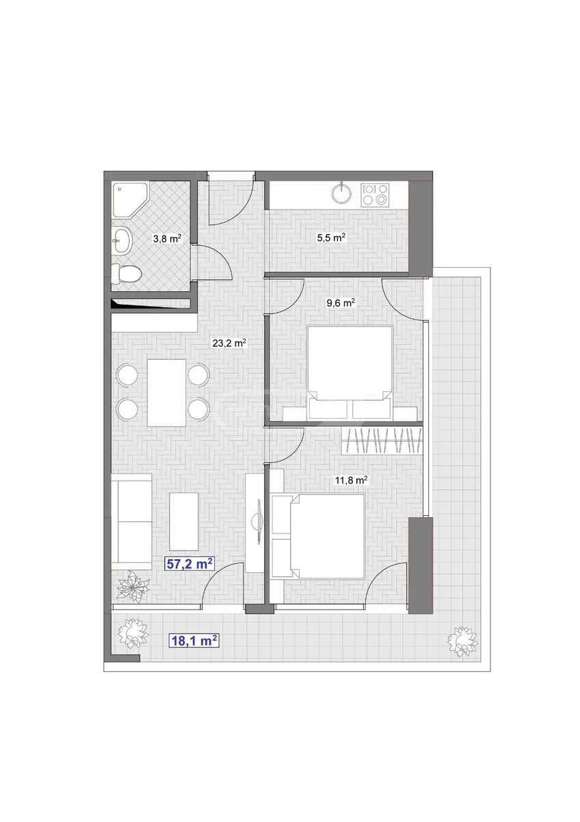კობალაძე ი. ქ. 18 - 3 rooms