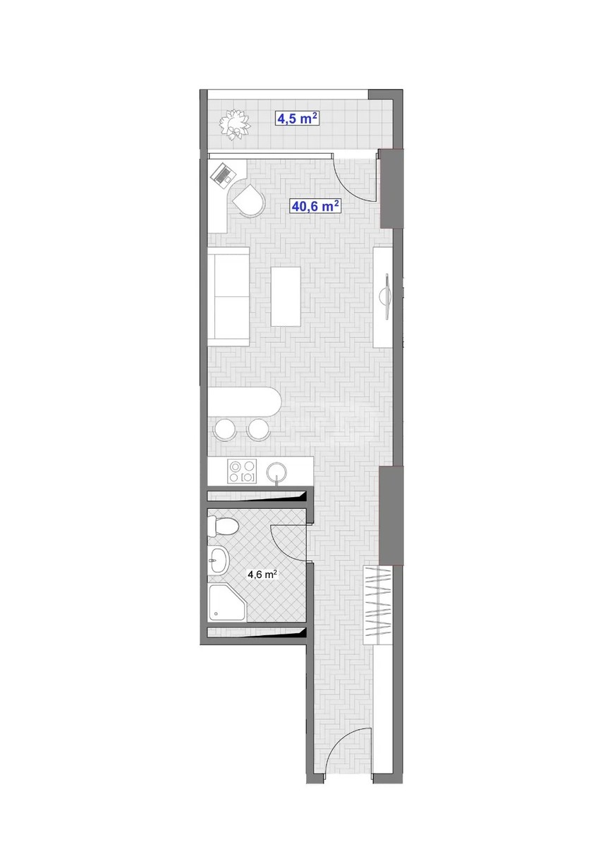 კობალაძე ი. ქ. 18 - 2 rooms