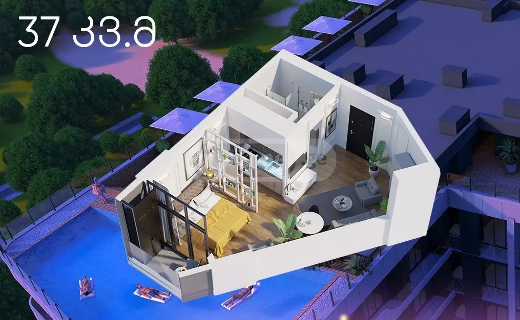 ბათუმი 30 - 1 rooms