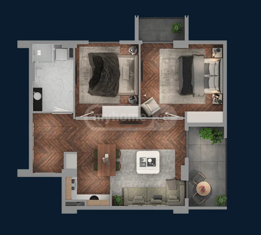 ბერი გაბრიელ სალოსის გამზ.  - 3 rooms