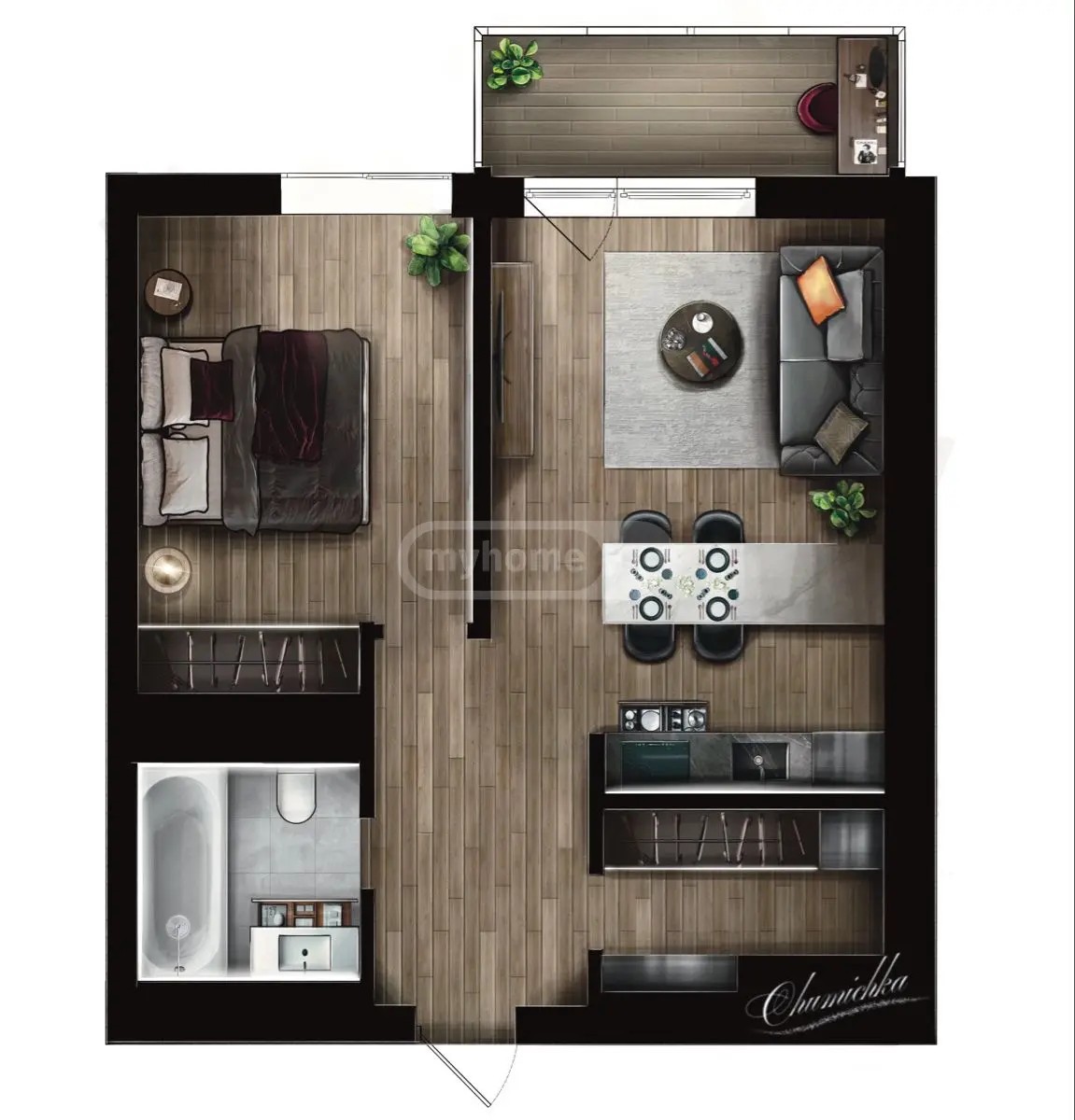 დემეტრე თავდადებულის ქუჩა 56 - 2 rooms