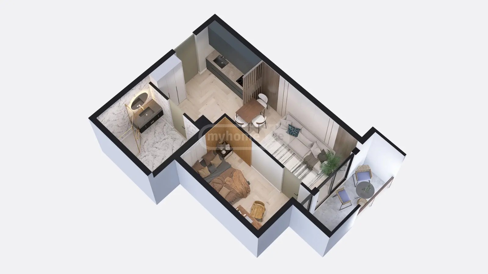 პოლიტკოვსკაია ა. ქ. (ჯიქია) 40ა - 2 rooms