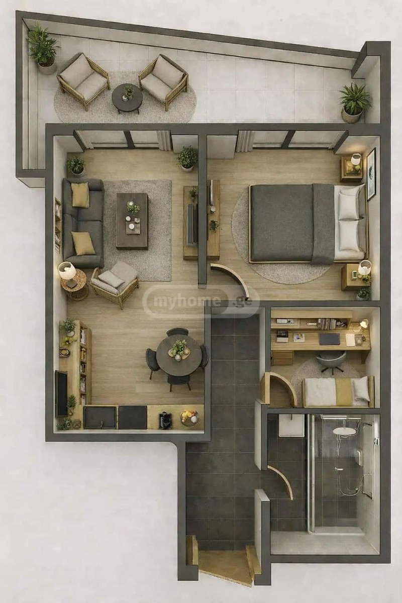 ბაგრატიონი პ. შეს.  - 2 rooms