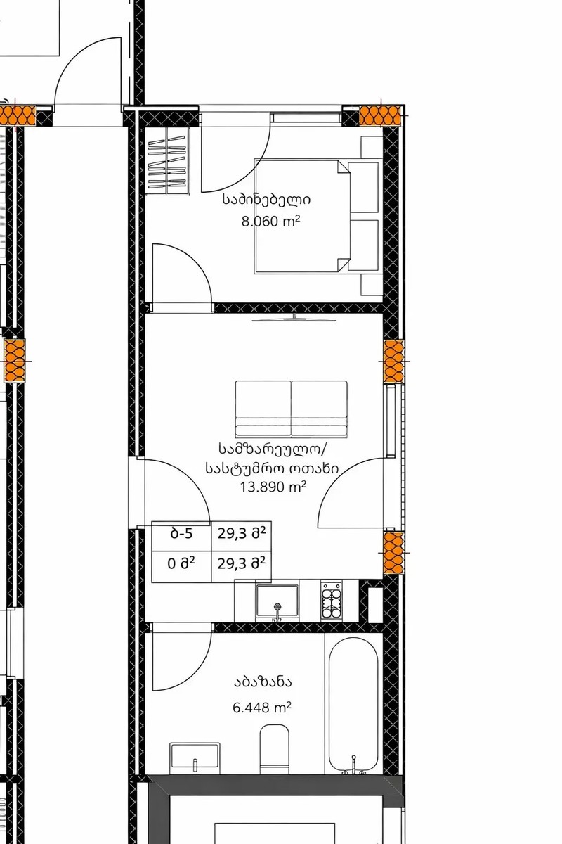 მარჯანიშვილი კ. ქ. 31ა - 1 rooms