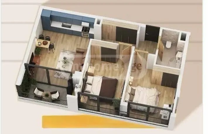 აღმაშენებლის ხეივ. 14 - 3 rooms