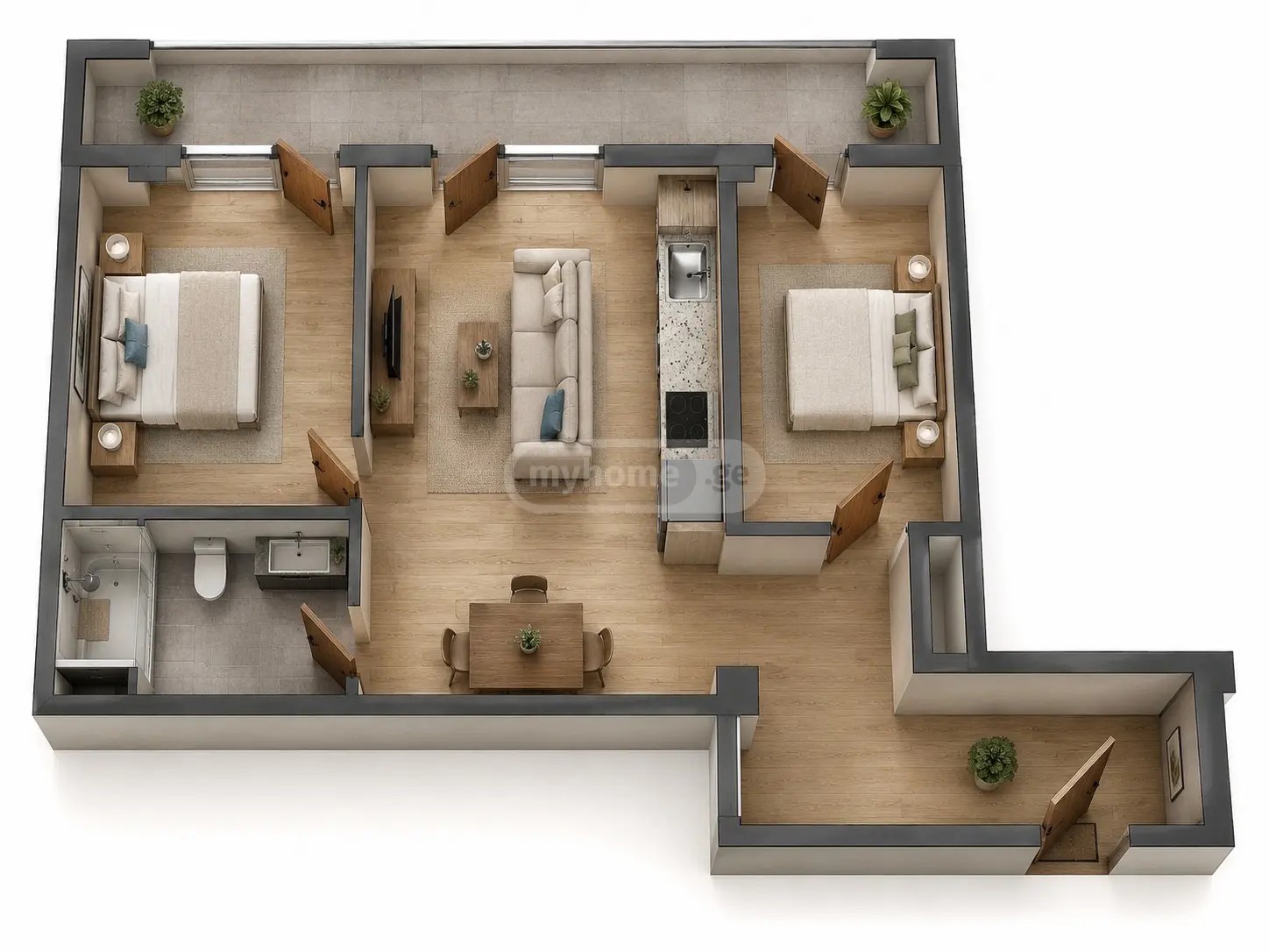 ურიდია რ. ქუჩა 5 - 3 rooms
