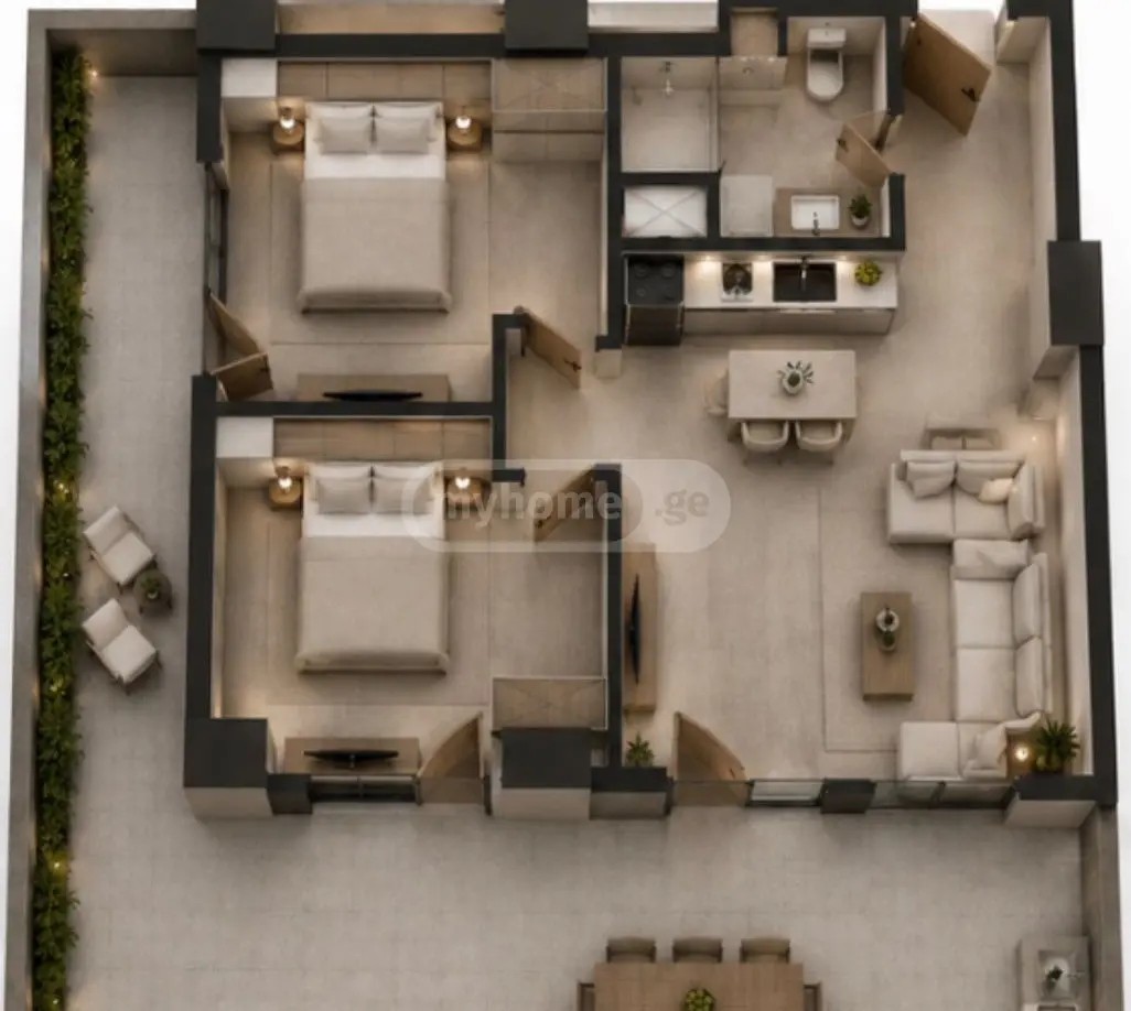 ნავთლუღის ქ. 10 - 3 rooms