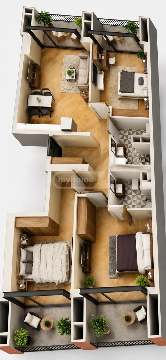ბელიაშვილი ა. ქ. 84 - 4 rooms