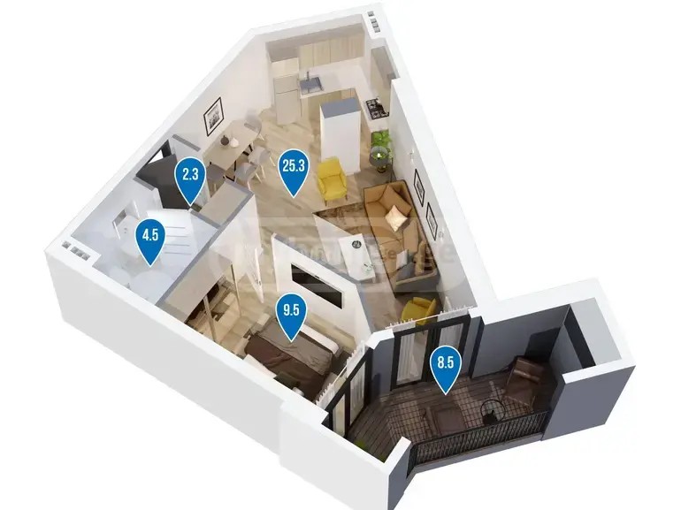 თეიმურაზ I ქ. 14 - 2 rooms