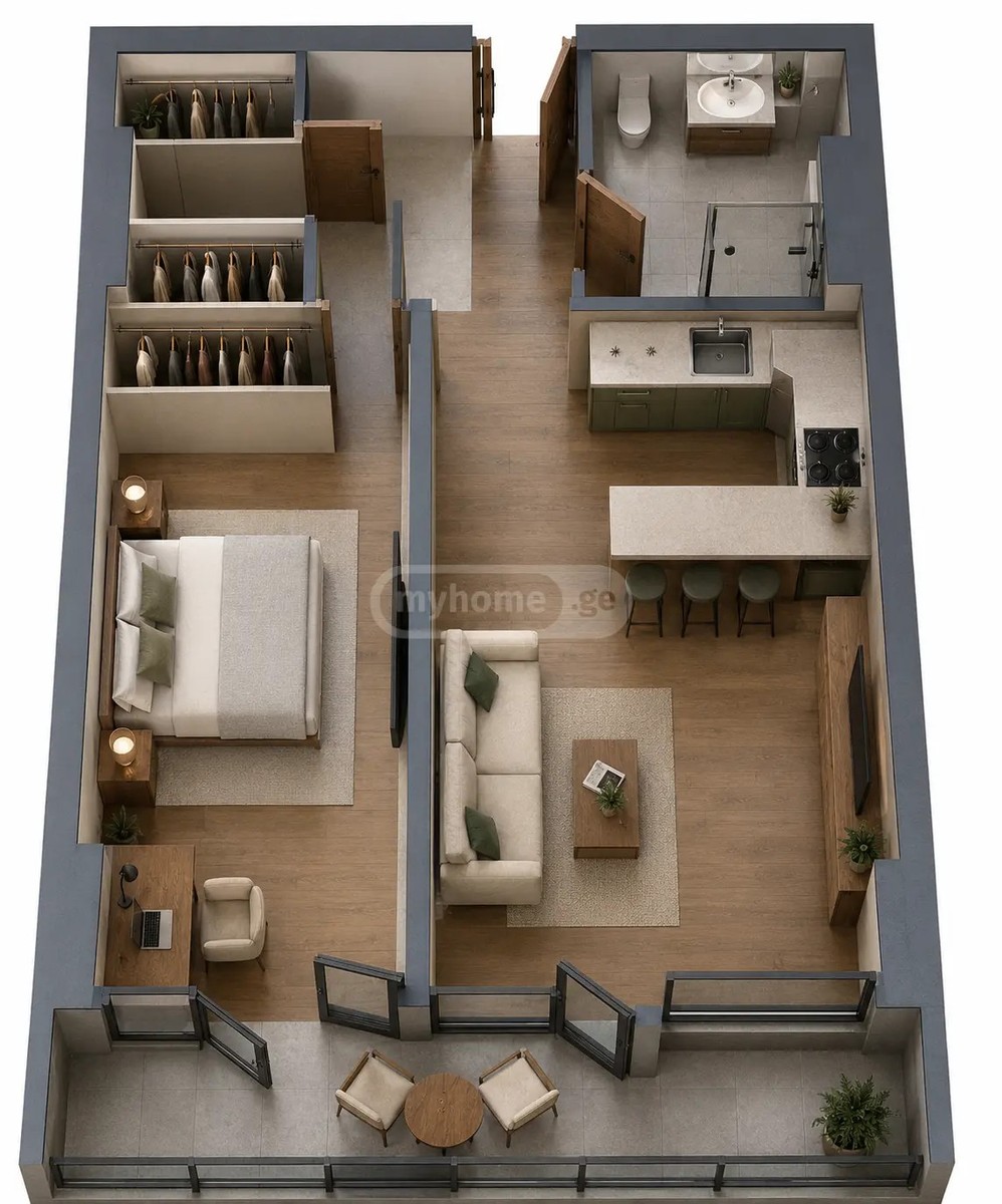 ანგისის ქ. 53 - 2 rooms
