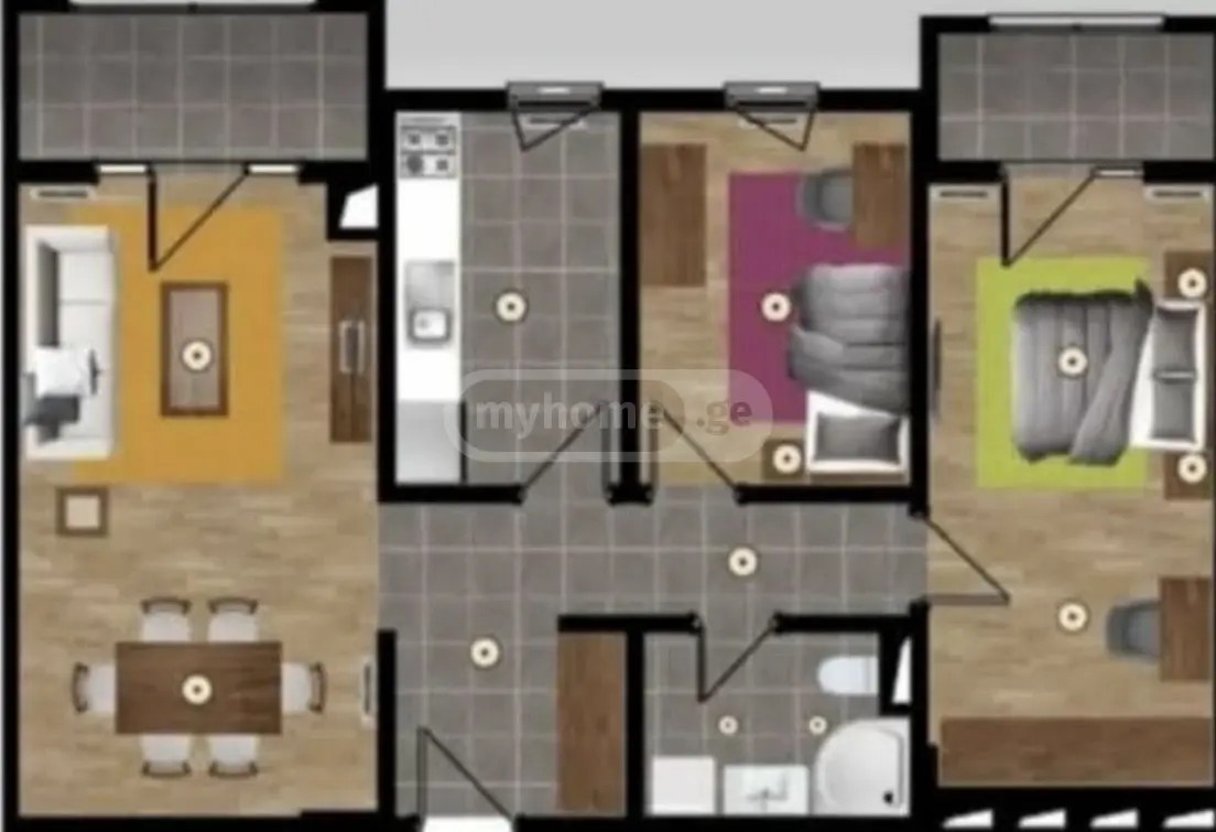 ბობ უოლშის ქუჩა  - 3 rooms