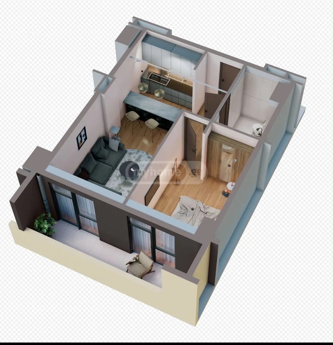 მოსკოვის გამზირი 9ა - 2 rooms