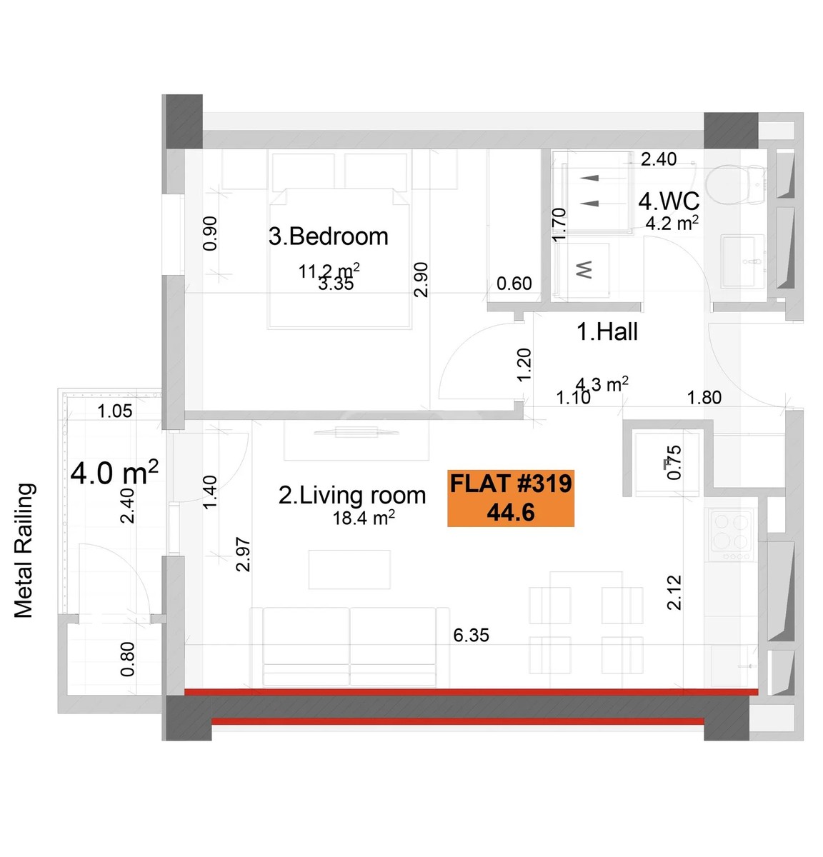 მირცხულავას ქ.  - 2 rooms