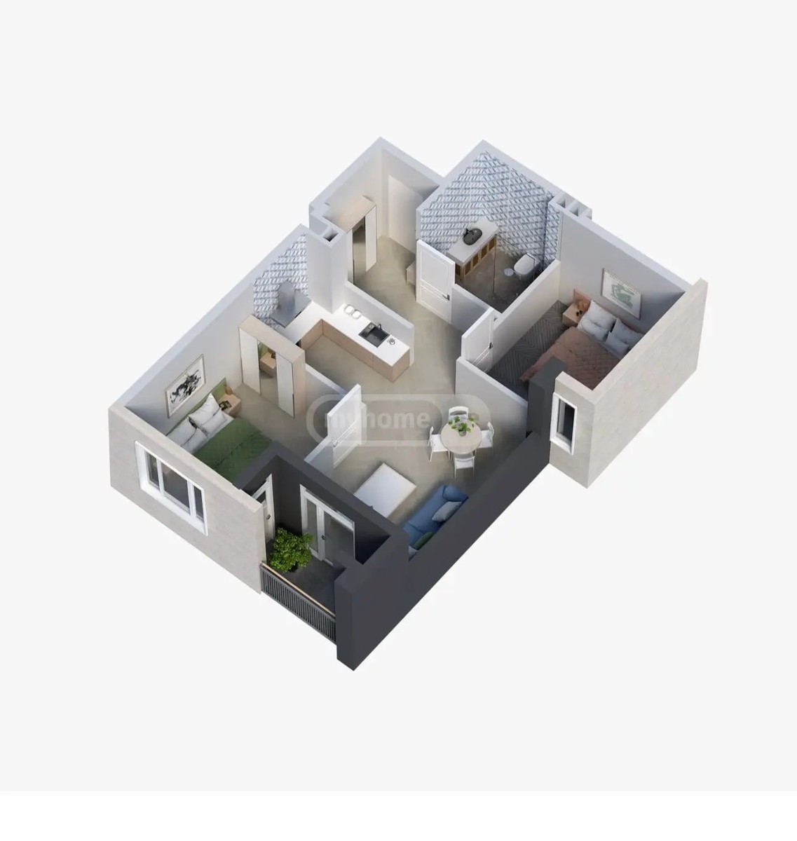 აღმაშენებლის ხეივ.  - 3 rooms