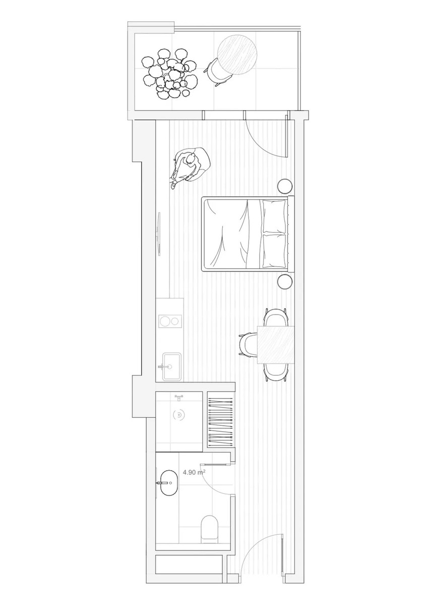 ბოჭორმის ქ. 23 - 1 rooms