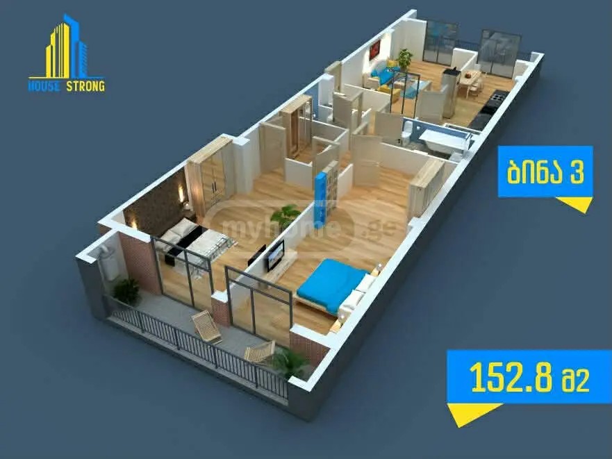 ფუტკარაძე ტ. ქ. 4 - 4 rooms