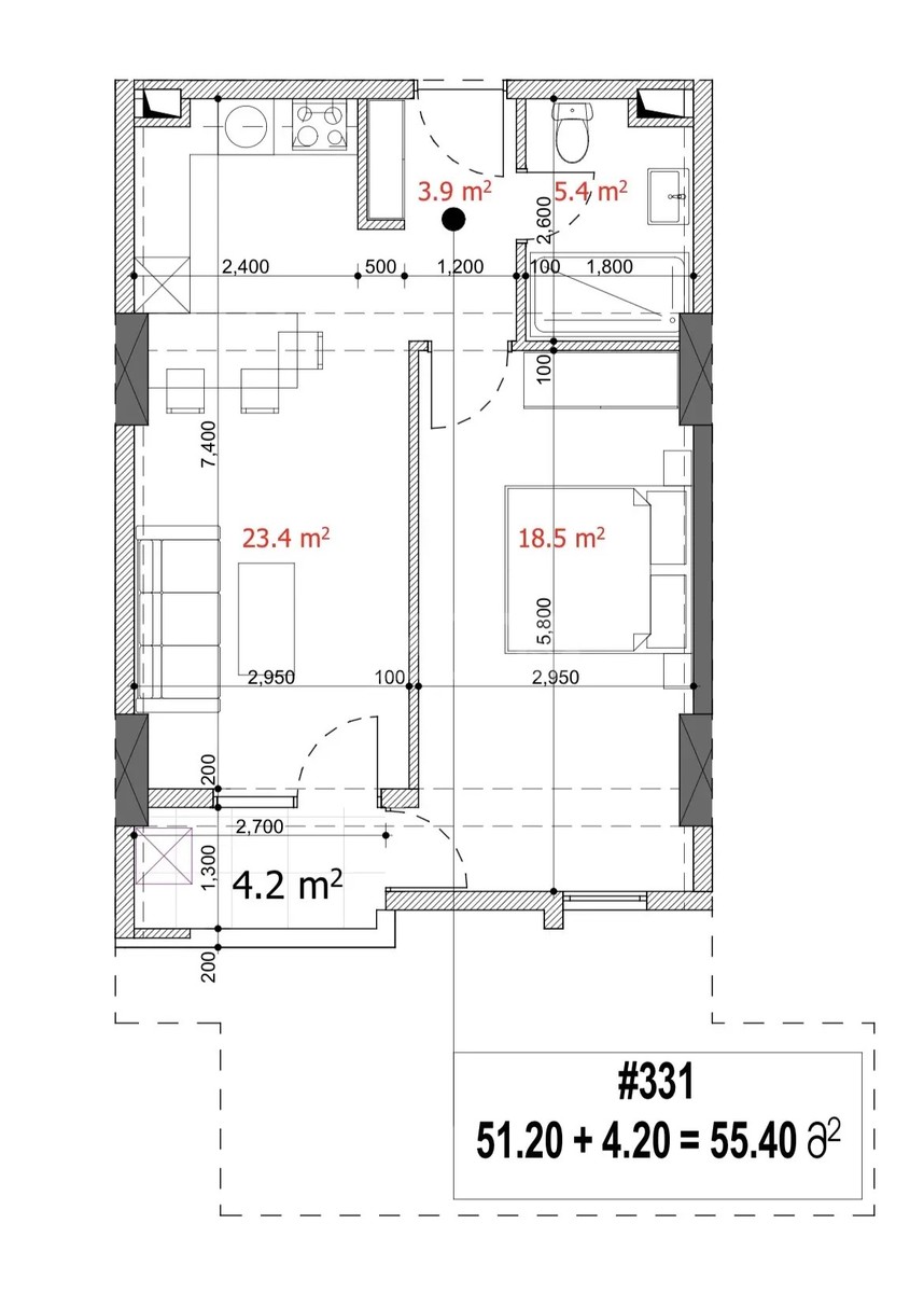 პეტრე იბერის ქ. 6 - 2 rooms
