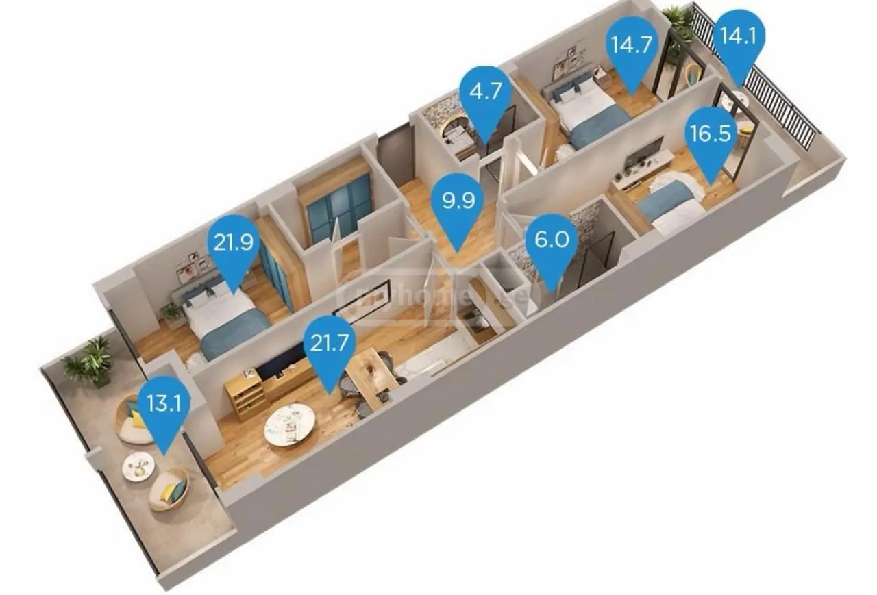 გაბაშვილი რ. ქ. 1 - 4 rooms