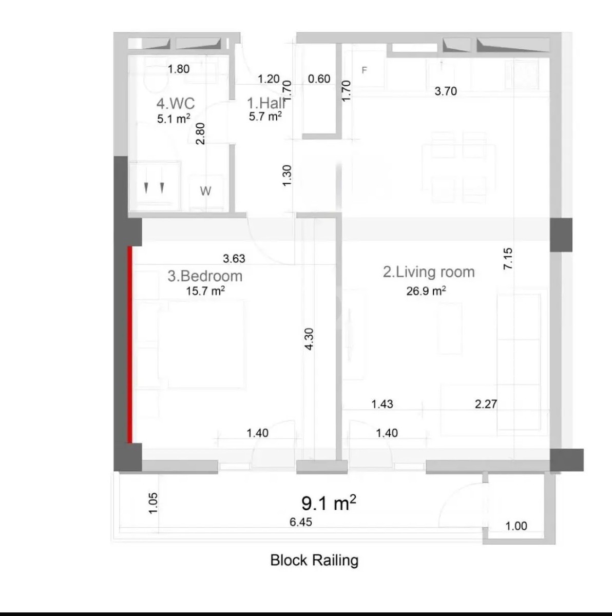 მირცხულავას ქ.  - 2 rooms